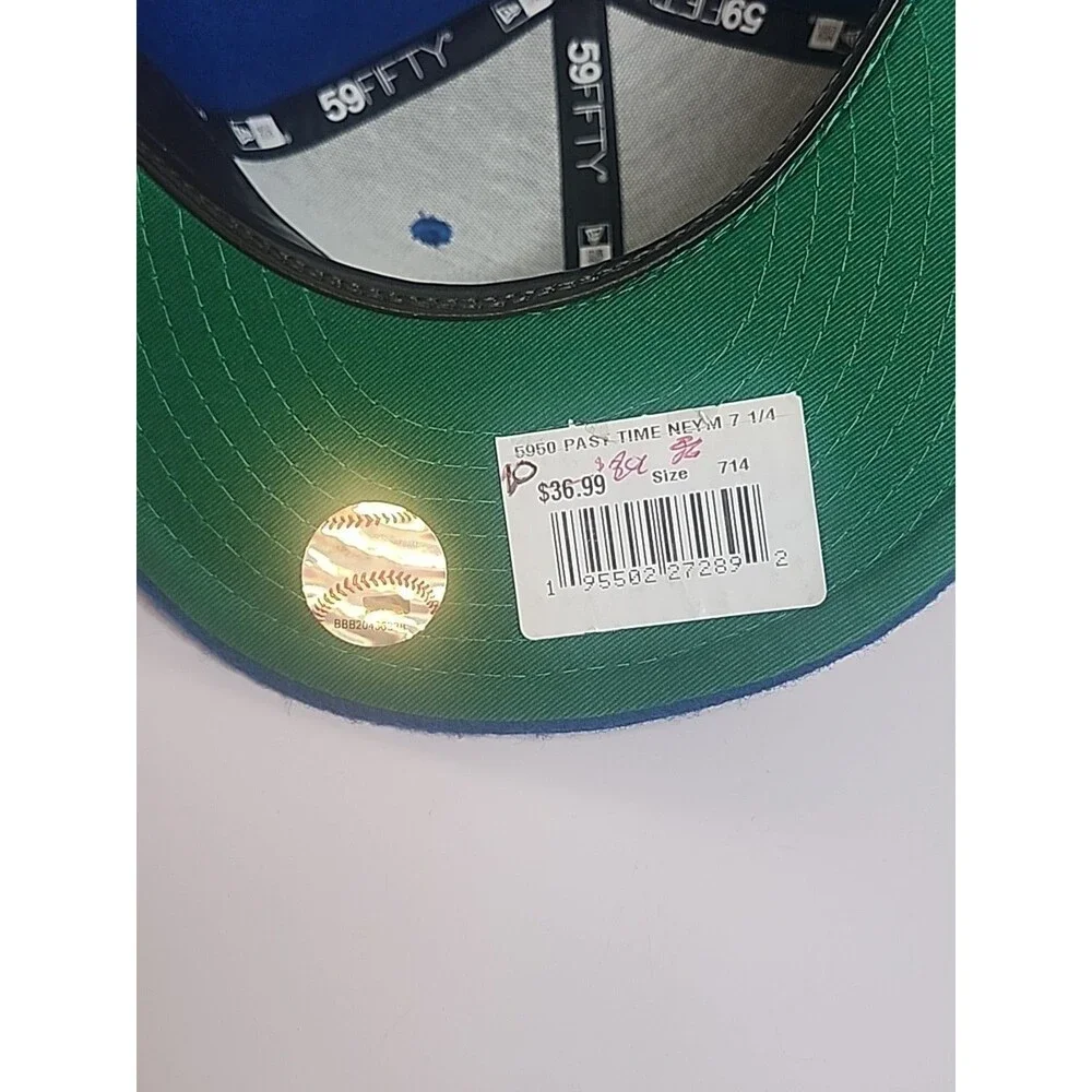 New York Mets New Era 59Fifty Classic Blue Fitted Hat Cap Size 7 1/4 New